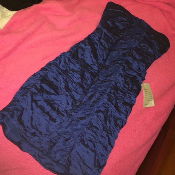 Royal Blue Strapless Dress