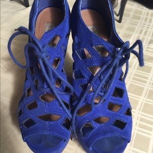 Waade Blue Suede women dress high