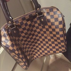 Checked purse