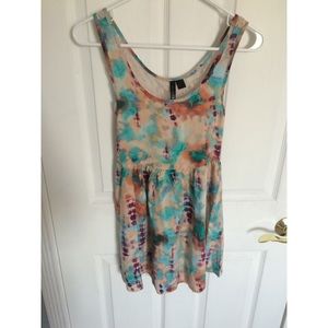 Tie Dye Dress with Lace Back