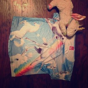 Funny hot topic unicorn long crop top/shirt