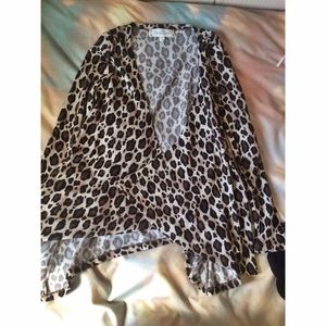 Animal print cardigan the arms are really fitted