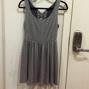 floral print gray dress