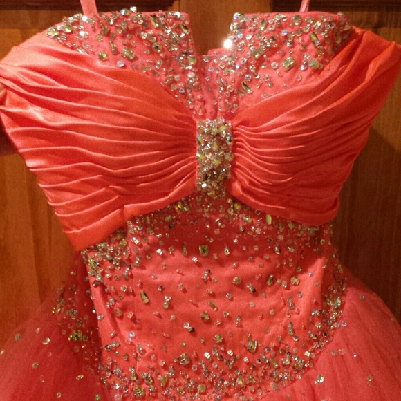 Bright Pink Prom Dress - Picture 2 of 4