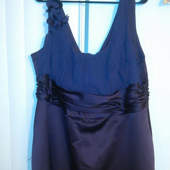Plum color floor length bridesmaid dress plus size