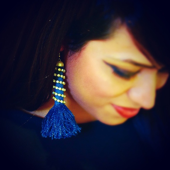 Denim Flashback Earrings ! - Picture 1 of 4