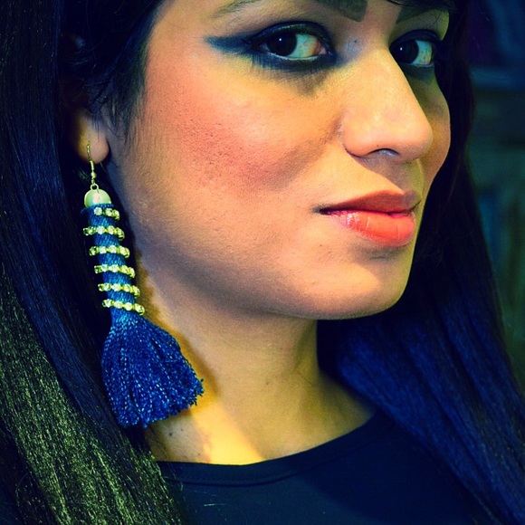 Denim Flashback Earrings ! - Picture 2 of 4