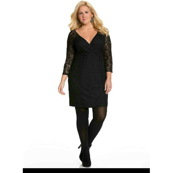 Surplice lace dress