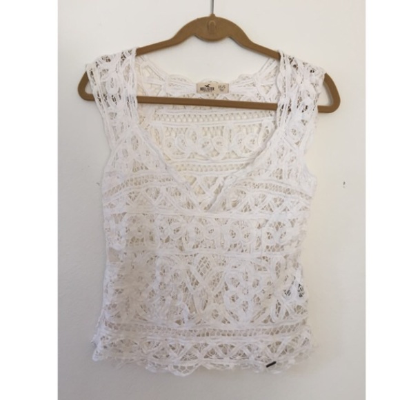 Hollister Tops - White Hollister Lace Top