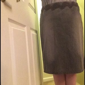 NWOT Jeanology Denim Pencil Skirt 16W Crochet