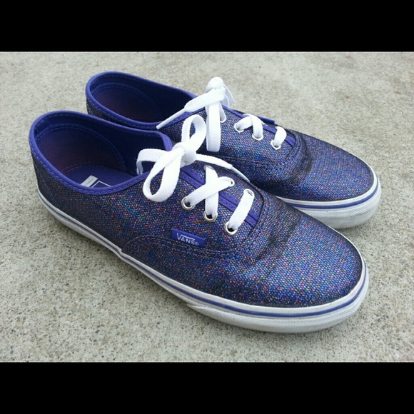 Purple Sparkly Glitter Vans 6.5