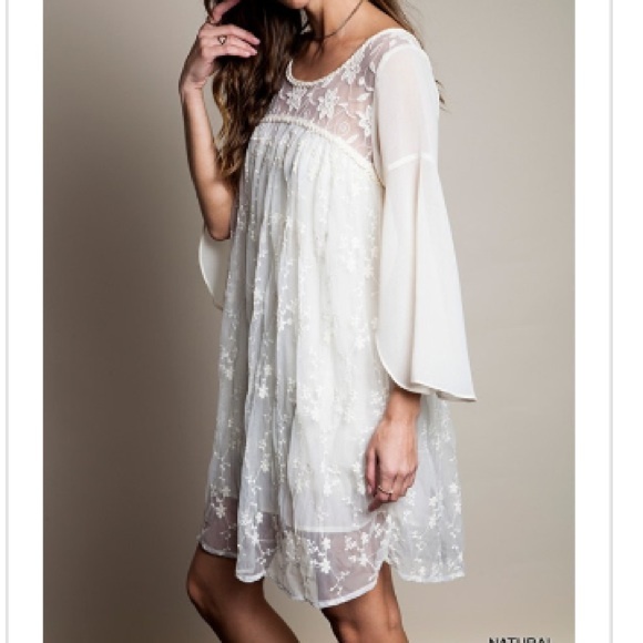 Umgee Boho Lace Babydoll Dress : S M L - Picture 2 of 3