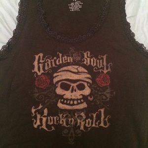 lucky brand skull tank