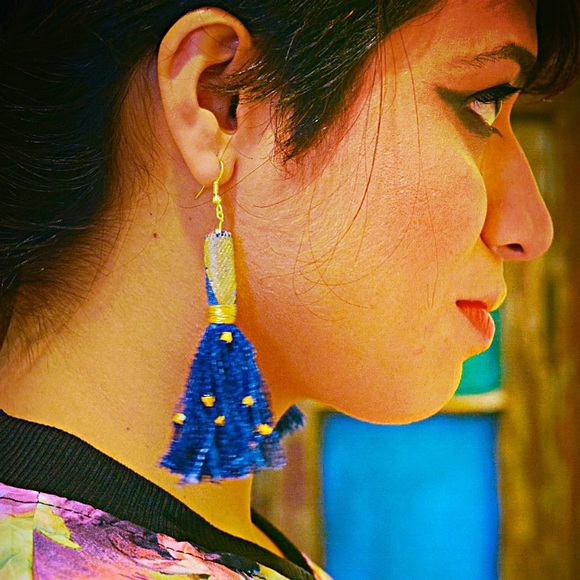 Denim Earrings ! - Picture 2 of 4