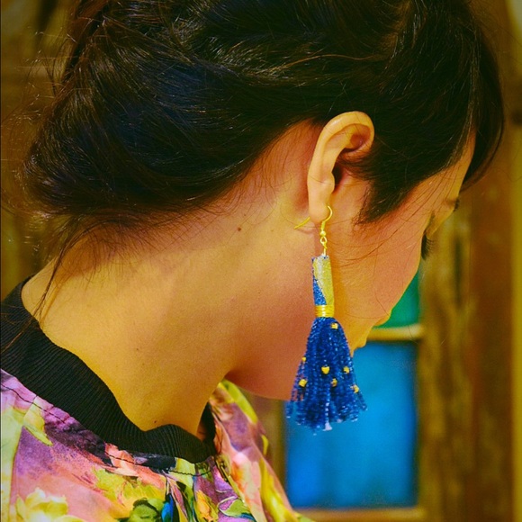 Denim Earrings ! - Picture 3 of 4