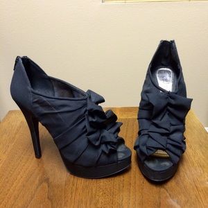 Cathy Jean Peeptoe Booties Heel