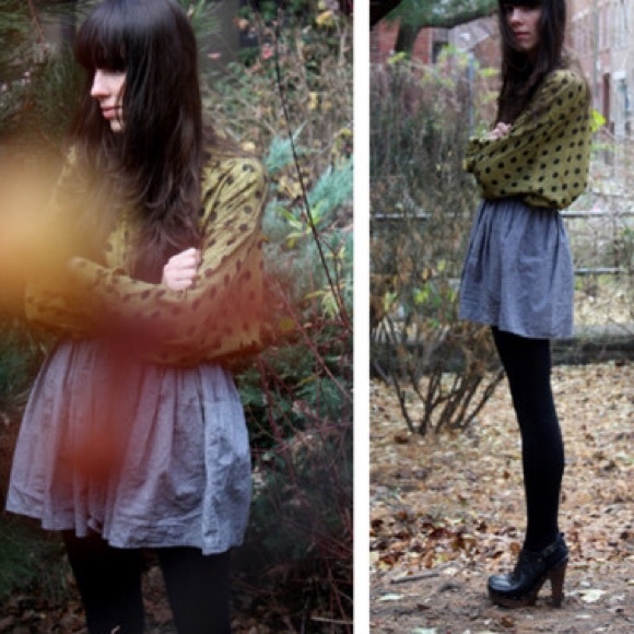 American apparel Full woven chambory skirt