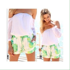 SABO SKIRT Off The Shoulder Top- White