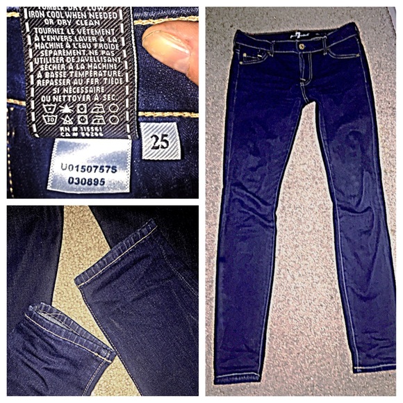 7 for all mankind skinny jeans (jeggings) size 25 - Picture 3 of 4