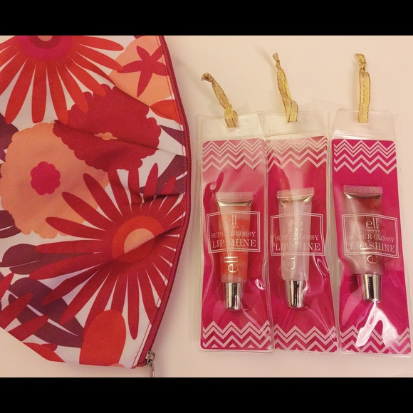 ELF Lipgloss Bundle & Clinique Cosmetic Pouch - Picture 2 of 2