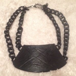 Nasty Gal Matte Black Necklace