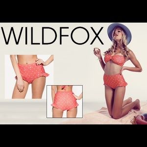 WILDFOX Pin Up Hearts High Waisted Bikini Set NBW