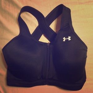 Under armor zip up sports bra