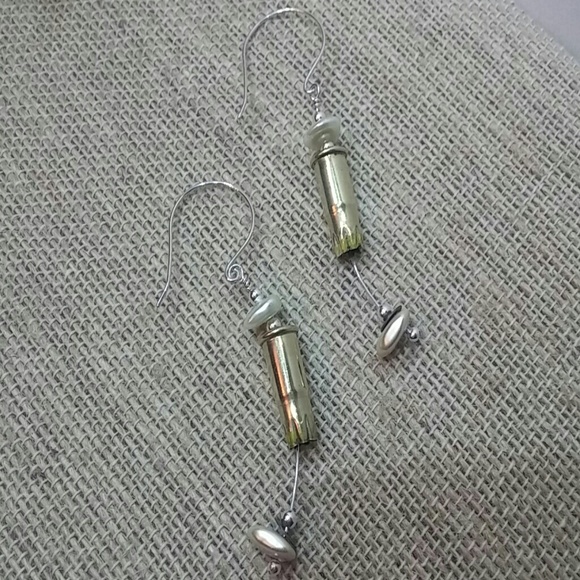 Adorable" 22" Gauge Bullet Earrings