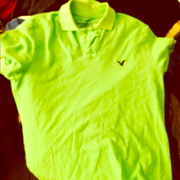 Lime Green American Eagle Shirt - Picture 1 of 1