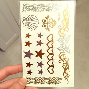 Metallic temporary tattoos
