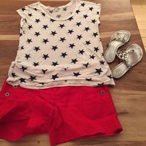 Red sailor shorts