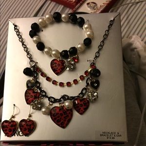 Bracelet,necklace, nd earrings