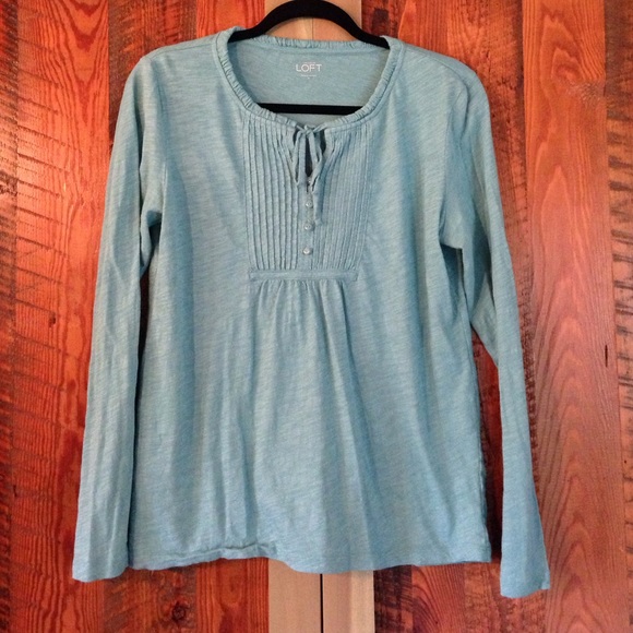 Ann Taylor Longsleeve Tie Top