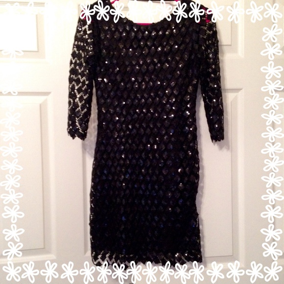 Black sequin dress