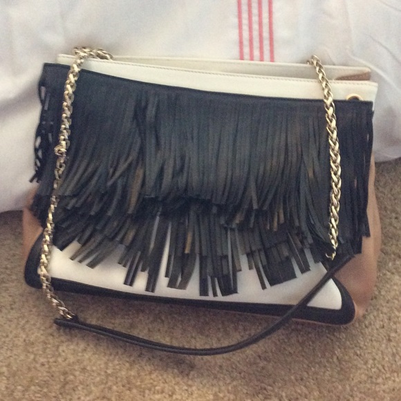 Louboutin Beige Artemis Fringe Shoulder Bag