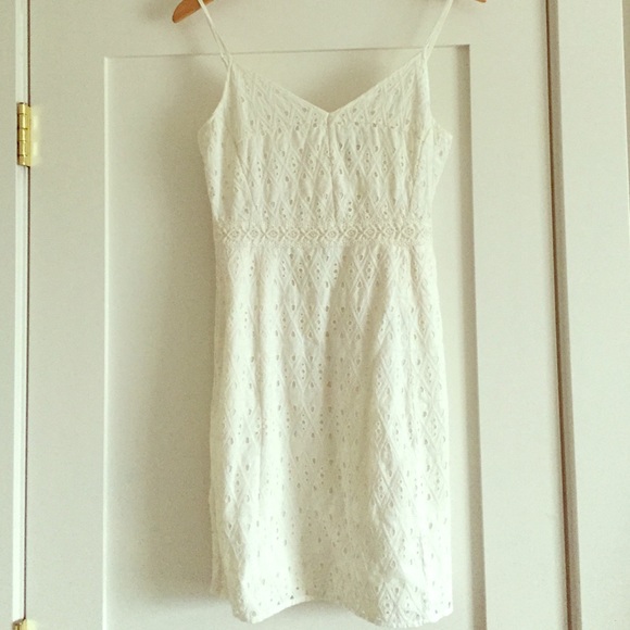 LUCKY BRAND size small cream eyelet dress