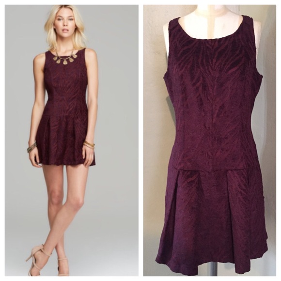 Free People Dresses & Skirts - Free People chenille drop waist zebra print dress!