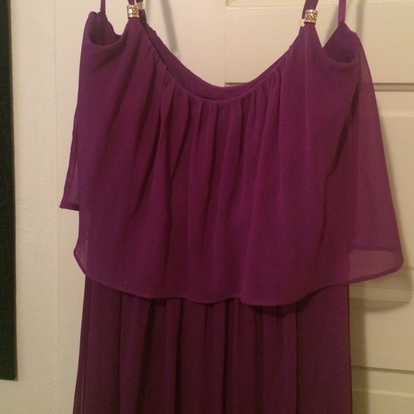 WHBM chiffon hi-lo dress