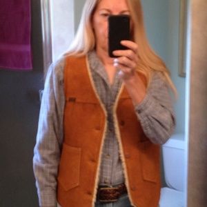 Suede Vest w: Fleece lining
