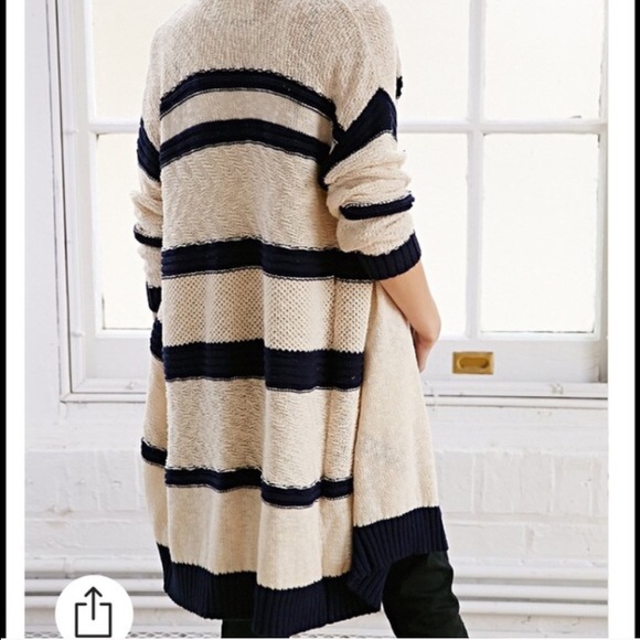 Urban Outfitters Nautical Striped Open Cardigan - Picture 2 of 3