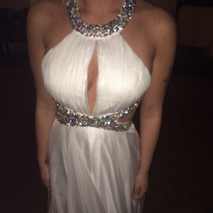 Jovani white prom dress size 0