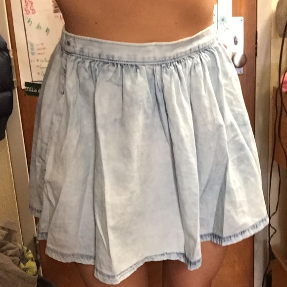 Denim skater skirt