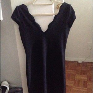 scalloped urban outfitters little black dress