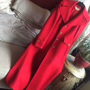 Fitter long red Marc Kors women coat