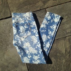 Floral Printed Jeans