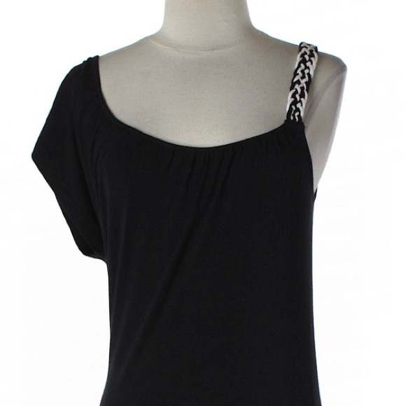 Ella Moss Tops - 🌷Edgy Braided Shoulder Black Ella Moss Top🌷