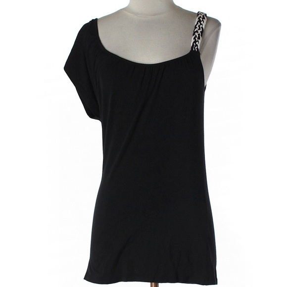 🌷Edgy Braided Shoulder Black Ella Moss Top🌷 - Picture 2 of 4