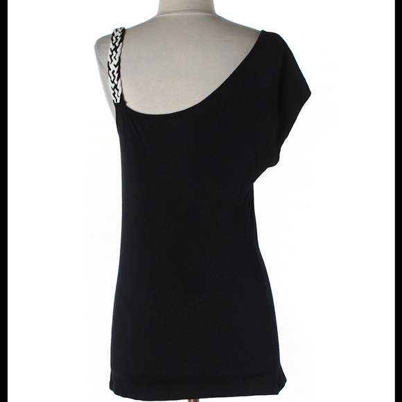 🌷Edgy Braided Shoulder Black Ella Moss Top🌷 - Picture 3 of 4
