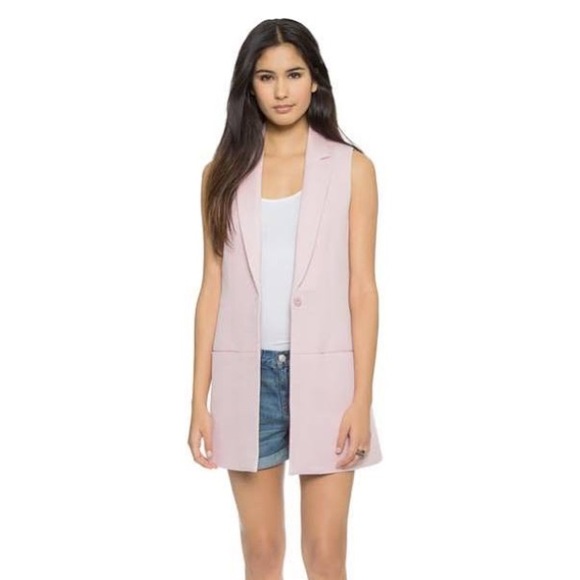 Elizabeth and James Long Pastel Pink Vest