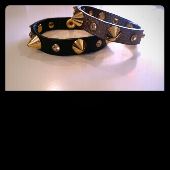 Gold Spike Bracelets - Picture 1 of 2